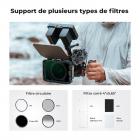 Kit Matte Box + filtre carré ND4 + ND32 compatible avec deux filtres carrés 4x5,65" Comprend des anneaux adaptateurs 67/72/77/82/95 mm Série Nano-Xcel