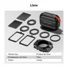 Kit Matte Box + filtre carré ND4 + ND32 compatible avec deux filtres carrés 4x5,65" Comprend des anneaux adaptateurs 67/72/77/82/95 mm Série Nano-Xcel
