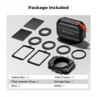 طقم صندوق غير لامع + فلتر مربع ND4+ND32 متوافق مع فلترين مربعين مقاس 4x5.65 بوصة يتضمن حلقات محول 67/72/77/82/95 مم من سلسلة Nano-Xcel