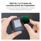 Ensemble de filtres ND variables K&F Concept compatibles avec GoPro Hero 13 Black, filtres de réduction de lumière à densité neutre ND2-32 et ND32-512 pour GoPro Hero 12/11/10/9 Black, verre optique HD multicouche