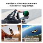 Ensemble de filtres ND variables K&F Concept compatibles avec GoPro Hero 13 Black, filtres de réduction de lumière à densité neutre ND2-32 et ND32-512 pour GoPro Hero 12/11/10/9 Black, verre optique HD multicouche