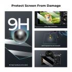 Kameraskærmbeskytter*3 Kompatibel med Sony A9, A7III, A7R II, 7II, 7S II, A9II, A7R III, A1, RX1R, RX1, RX10IV, A7C , A7S III, A7R IV, RX10 III, RX10 II, RX10, RX10 V, RX100 Va, RX100 IV, RX100II, RX100, 0,3 mm 9H Hårdhed Hærdet glas med Hot Shoe