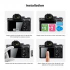 Kameraskærmbeskytter*3 Kompatibel med Sony A9, A7III, A7R II, 7II, 7S II, A9II, A7R III, A1, RX1R, RX1, RX10IV, A7C , A7S III, A7R IV, RX10 III, RX10 II, RX10, RX10 V, RX100 Va, RX100 IV, RX100II, RX100, 0,3 mm 9H Hårdhed Hærdet glas med Hot Shoe