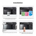 Kameraskærmbeskytter*3 Kompatibel med Sony NEX 7, NEX 6, NEX 6L, NEX 5, NEX 3N, A6600, A6100, A6400, A6300, A6000, A5000, 0,3 mm 9H Hårdhed hærdet glas3 + Vacuuming Shoe Level Sengeseng*1