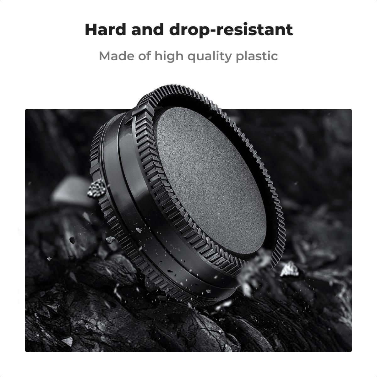 Sony E-mount kropshætte*2 + objektiv baglåg*2 + Hot Shoe cap*2 + renseklud*1 Kompatibel med Sony A6700, A6600, A6500, A6400, A6300, A6100, A6000, A5100, A5000, A7C, A7CR, A7C II, A7, A7S, A7R, A7 M2, A7R M2, A7R M3, A7R M4, A7R M5, FX3, FX30, A9, A9II,