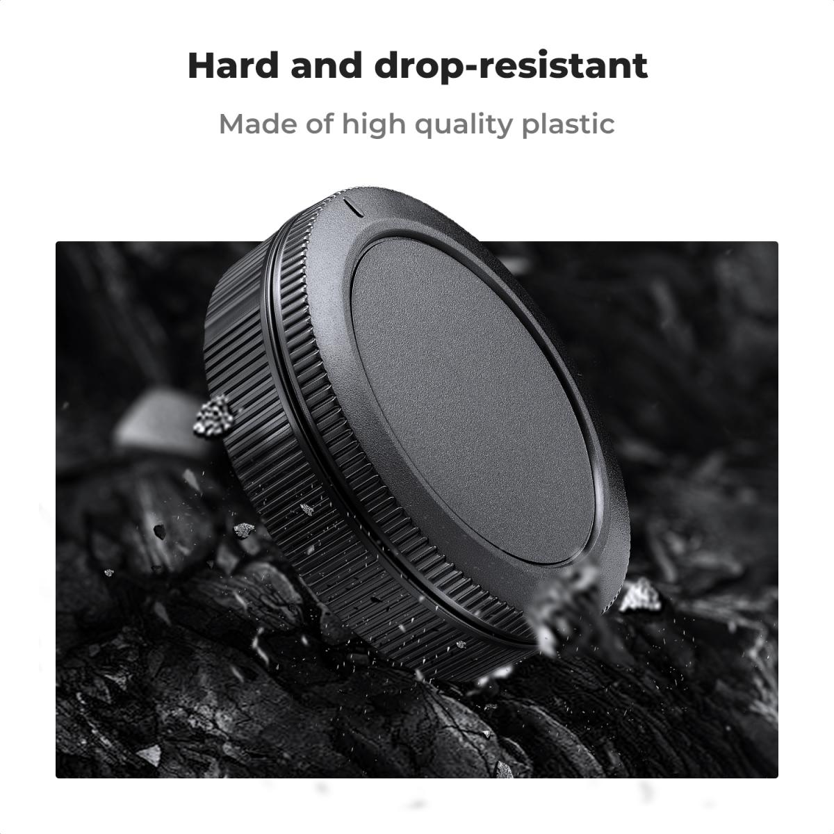 Canon RF-monteret kropshætte*2 + objektiv baglåg*2 + Hot Shoe-hætte*2 + renseklud*1 Kompatibel med Canon EOS R50, R100, R10, R8, R7, R6, R6 II, R5, R5C, R3, RP