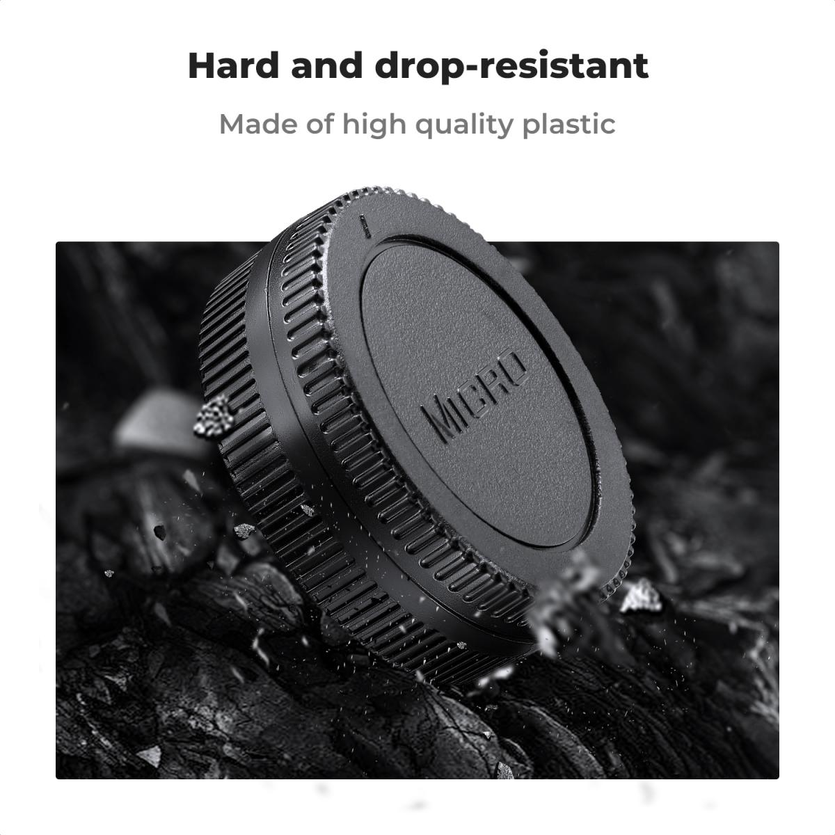 Olympus M4/3-monteret kropshætte*2 + objektivdæksel på bagsiden*2 + Hot Shoe-hætte*2 + renseklud*1 Kompatibel med Olympus E-M1X, E-M1 II, E-M5 III, E-M10 IV, E- PL9, E-PL8, E-P7