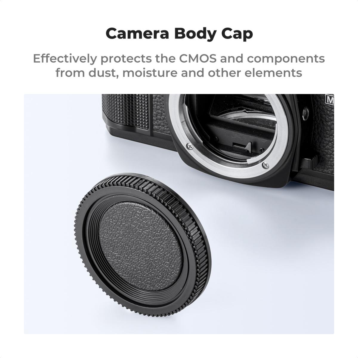 Minolta MD-monteret kropshætte*2 + objektiv baglåg*2 + Hot Shoe-hætte*2 + renseklud*1 Kompatibel med Minolta SR-2, SR-7, SR-T 101, XK, XM, X-1, XE- 5, XE, XE-1, XE-7, XD-7, XD-11, XG-M, X-500, X-570, X-700