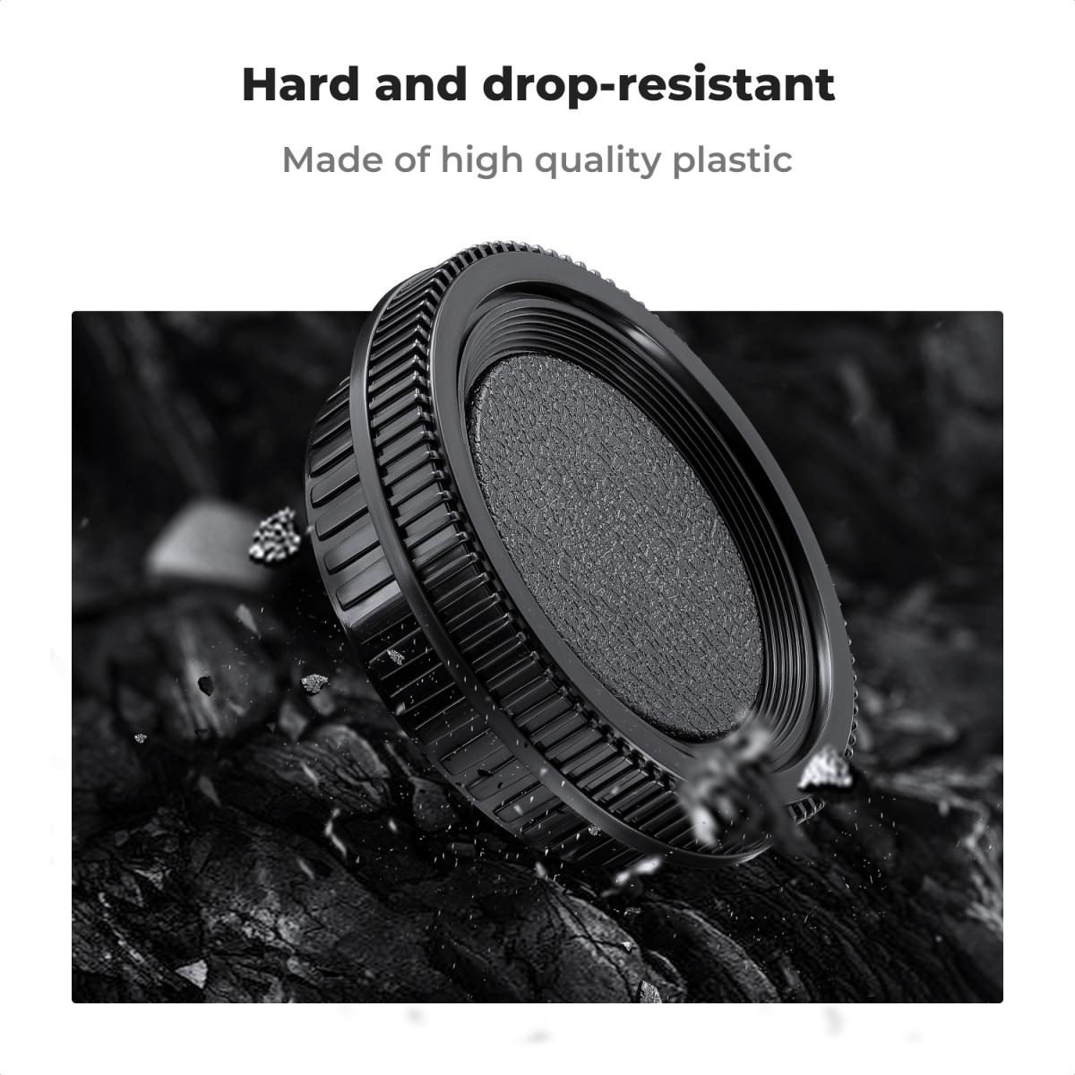 Minolta MD-monteret kropshætte*2 + objektiv baglåg*2 + Hot Shoe-hætte*2 + renseklud*1 Kompatibel med Minolta SR-2, SR-7, SR-T 101, XK, XM, X-1, XE- 5, XE, XE-1, XE-7, XD-7, XD-11, XG-M, X-500, X-570, X-700