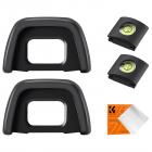 Œilleton de viseur d'appareil photo Nikon DK-23 * 2 + niveau de griffe porte-accessoire * 2 + chiffon de nettoyage pour aspirateur * 1 pour Nikon D7100, D7200, D300, D300s