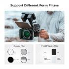 طقم صندوق غير لامع + فلتر ضبابي أسود 1/4 مربع متوافق مع فلترين مربعين مقاس 4 × 5.65 بوصة يتضمن حلقات محول 67/72/77/82/95 مم من سلسلة Nano-Xcel