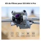 Ensemble de filtres UV ND CPL compatibles avec DJI Mini 4 Pro, ND16 ND64 ND256 CPL UV polarisants, filtres UV à densité neutre, accessoires pour objectifs de drone, verre optique HD multicouche/compatible avec cardan