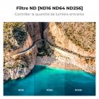 Ensemble de filtres UV ND CPL compatibles avec DJI Mini 4 Pro, ND16 ND64 ND256 CPL UV polarisants, filtres UV à densité neutre, accessoires pour objectifs de drone, verre optique HD multicouche/compatible avec cardan