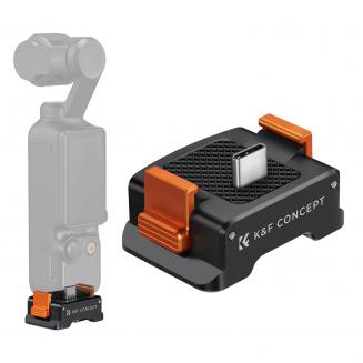 Adaptateur de charge pour DJI Osmo Pocket 3, station de charge de bureau Type-C compatible avec la norme Arca-Swiss, avec trou de vis 1/4/doigt pliable, support en alliage d'aluminium