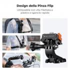 Base adattatore di ricarica per DJI Osmo Pocket 3, dock di ricarica da tavolo di tipo C compatibile con lo standard Arca-Swiss, con foro per vite da 1/4/dito pieghevole, staffa in lega di alluminio