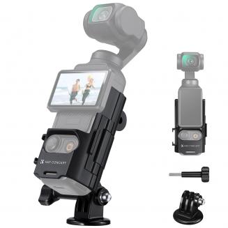 Adaptateur d'extension compatible avec DJI Osmo Pocket 3, cadre de support de montage étendu avec support de griffe froide/trou de vis 1/4", convient au port de caméra d'action