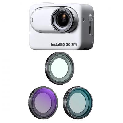 UV+CPL+ND4-filtersæt 28 flerlags coated kompatibel med Insta360 GO 3S actionkamera