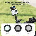 Filtro per Insta360 GO3S, Filtro UV, Filtro CPL Polarizzatore, Filtro ND4 Compatibile con Insta360 GO3S con 28 Strati Nano-Rivestimento,Un Panni di Pulizia