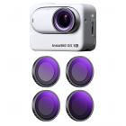 Filtros per Insta360 GO3S, Kit di ND Filtro ND8, ND16, ND32, ND64 Compatibile con Insta360 GO3S con 28 Strati Nano-Rivestimento,Un Panni di Pulizia