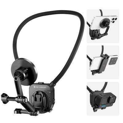 K&F Concept Magnetische Nektelefoonhouder voor Opname, Handsfree POV/Vlog Video Filmen, Magnetische Telefoonborsthouder voor GoPro / DIl Action / Insta360, Nekhouder voor iPhone 16 15 14 13 12 Serie