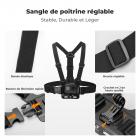 Ensemble de sangle de tête et de support de poitrine K&F Concept pour caméras d'action GoPro Hero 13 12 11 10 9 8 7 6 5 4 Session DJI Osmo, kit d'accessoires de caméra d'action réglable à dégagement rapide