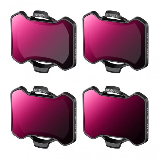 K&F Concept Filtro per DJI Avata 2, Kit de ND Filtri per Avata 2 con ND8/PL, ND16/PL, ND32/PL, ND64/PL Compatibile con DJI Avata 2 per 28 Strati Nano Rivestimento