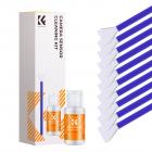 K&F Concept 12mm Micro Four-Thirds 4/3 Sensor Cleaning Swab*10 + 20ml Sensor Cleaner, Kit de limpeza de câmera M43 para todos os modelos de sensores de câmera M4/3, incluindo câmeras M4/3 da Olympus e Panasonic