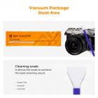 K&F Concept 12mm Micro Four-Thirds 4/3 Sensor Cleaning Swab*10 + 20ml Sensor Cleaner, Kit de limpeza de câmera M43 para todos os modelos de sensores de câmera M4/3, incluindo câmeras M4/3 da Olympus e Panasonic