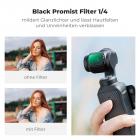 K&F Concept 4 Pack Magnetic Effect Filter Set Kompatibel mit DJI Osmo Pocket 3, Black-Mist 1/4 + Blue Streak + Astroklarfilter + Star-Filter HD Optical Glass Aluminium