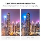 4-pakning magnetiske effektfiltersett kompatibelt med DJI Osmo Pocket 3, svart diffusjon 1/4 + blå striper + lysforurensningsreduksjon + stjernelysfilter, lag filmatisk filmeffekt