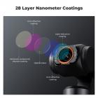 4-pakning magnetiske effektfiltersett kompatibelt med DJI Osmo Pocket 3, svart diffusjon 1/4 + blå striper + lysforurensningsreduksjon + stjernelysfilter, lag filmatisk filmeffekt