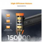 K&F Concept 14 em 1 Compressed Air Duster, Stepless Adjustable 150000RPM Electric Air Duster, Adjustable&Portable Air Blower para limpeza profunda, teclado de computador, carro, casa - Substitui latas de ar comprimido