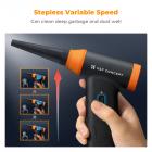 K&F Concept 14 em 1 Compressed Air Duster, Stepless Adjustable 150000RPM Electric Air Duster, Adjustable&Portable Air Blower para limpeza profunda, teclado de computador, carro, casa - Substitui latas de ar comprimido