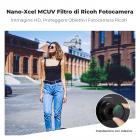 Set di filtri per lenti Ricoh McUv, rivestimento HD per lenti impermeabile e antigraffio, con portachiavi *1, adesivo 3M *2, lenza da pesca *1, panno per aspirapolvere *3 per modelli Ricoh GR, serie Nano-X