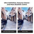 Ricoh-linse Mcuv-filtersæt, linse HD-belægning vandtæt og ridsesikker, med nøglering *1, 3 m selvklæbende mærkat *2, fiskeline *1, støvsugerklud *3 til Ricoh GR-modeller, Nano-X-serien