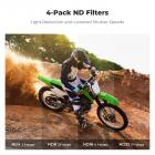 Gopro Hero 9/10/11/12/13 -action-kamerasuodin (ND4 + ND8 + ND16 + ND32) 4 kpl, neutraalin tiheyden valonhallintaliike-epäterävyyssuodin, heijastamaton vihreä kalvo, vedenpitävä ja naarmuuntumaton