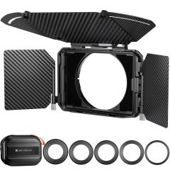 Matte Box Kit Med 2 Linsramar Och 67/72/77/82/95 mm Adapter, LämPLig För 4x5,65