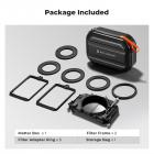 طقم صندوق غير لامع مع إطارين للعدسات ومحول 67/72/77/82/95 مم، مناسب لمرشحات مربعة مقاس 4 × 5.65 بوصة