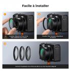 Bague d'adaptation de filtre d'objectif Ricoh 42-49 mm, avec cache d'objectif Kf 49 mm * 1, convient pour le modèle Ricoh Gr, série Nano-X