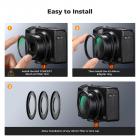 Ricoh objektivfilteradapterring 42-49 mm, med Kf 49 mm objektivdæksel *1, egnet til Ricoh Gr Model, Nano-X-serien