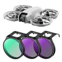 Lot de 3 filtres ND et CPL DJI NEO CPL + ND8 + ND16 Filtre polarisant à densité neutre pour objectif de drone, verre optique HD multicouche/cadre en aluminium