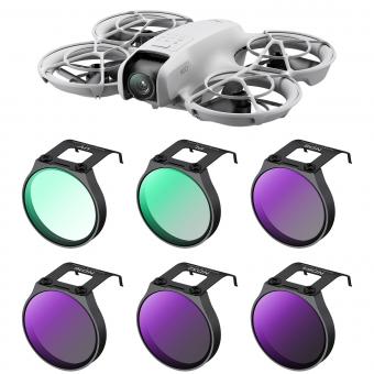 Kit 6 Filtros UV CPL ND K&F Concept para DJI NEO (UV + CPL + ND8 + ND16 + ND32 + ND64) - HD y Protección Completa
