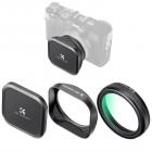 Fuji X100 Lens MCUV Filter Kit met zonnekap en lensdoppen, Multi Coated HD Optisch Glas Krasbestendig Compatibel met Fuji X100, X100F, X100S, X100T, X100V, X100VI (Zwart)