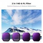 K&F Concept 4 Pezzi 2 in 1 Kit di Filtri per Insta360 Ace Pro 2, Densità Neutra/Polarizzatore, Filtro ND8/PL ND16/PL ND32/PL ND64/PL con 28 Strati di Nano Rivestimento, Fotocamera di Azione Accessori
