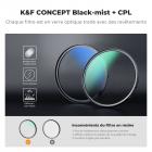 Ensemble de filtres polarisants Black Mist 1/4 + CPL 67 mm, effet cinématographique de rêve, 18 revêtements multicouches, série Nano-Klear