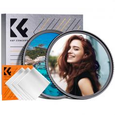 52mm Black Mist 1/4 + CPL Filter Set, Black Diffusion Dreamy Cinematic Effect Mist CPL Polarising Filter 18 Multi-Layer Coatings Nano-Klear Series