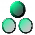 K&F Concept Push in Fit Black Promist 1/4 & ND & PL Filter Set Kompatibel mit DJI Osmo Action 5 Pro, 3 Pack Polfilter, Black-Mist 1/4, ND2-32 Filter Set für Osmo Action 4/3