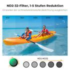 K&F Concept Push in Fit Black Promist 1/4 & ND & PL Filter Set Kompatibel mit DJI Osmo Action 5 Pro, 3 Pack Polfilter, Black-Mist 1/4, ND2-32 Filter Set für Osmo Action 4/3