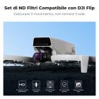 K&F Concept 4 Pezzi Set di ND Filtri per DJI Flip, Filtro Densità Neutra ND8 ND16 ND32 ND64, Vetro Ottico HD Multistrato/Telaio in Alluminio, Drone Lens Accessori