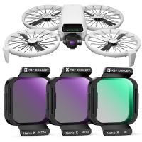 K&F Concept 3 Pezzi Set di Filtri CPL ND per DJI Flip, Polarizzatore Circolare + Densità Neutra, con Filtro CPL ND8 ND16, Vetro Ottico HD Multistrato/Telaio in Alluminio, Drone Lens Accessori